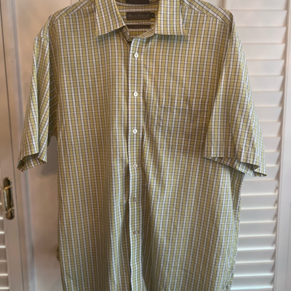Daniel Cremieux Yellow and Blue Checkered Shirt